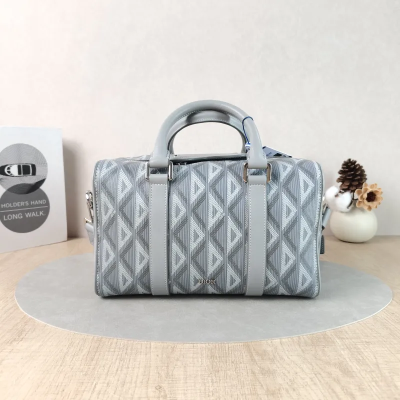 DIOR Top Handle Bag Lingot 26 Shoulder Bag Grey PVC One Size26 × 14.5 × 16 cm