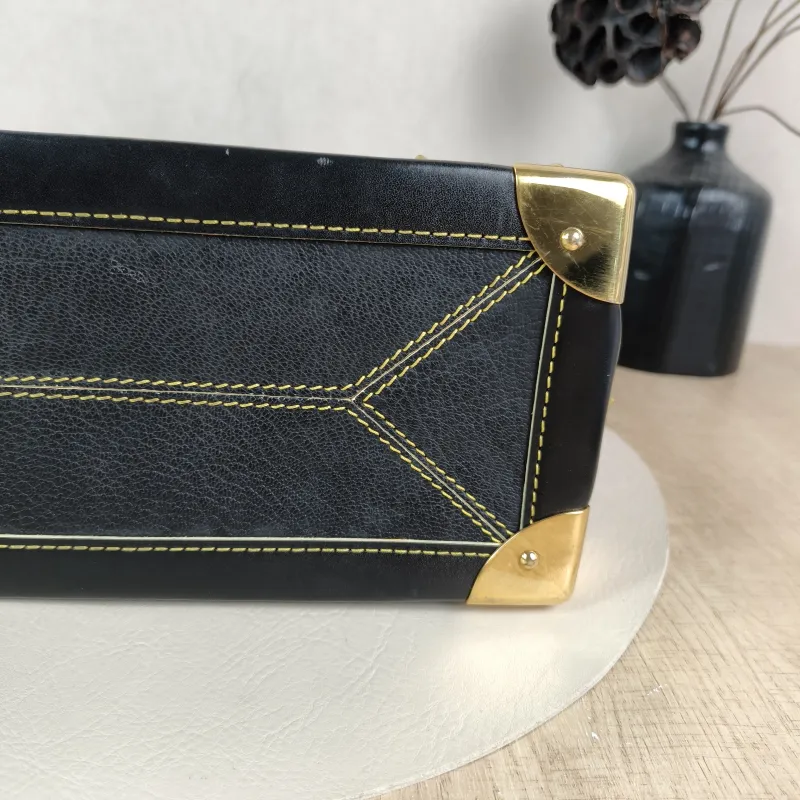 Louis Vuitton Top Handle Bag Suhali Vintage Black Calfskin One Size 36 × 12 × 22 cm — detail view 3 of 12