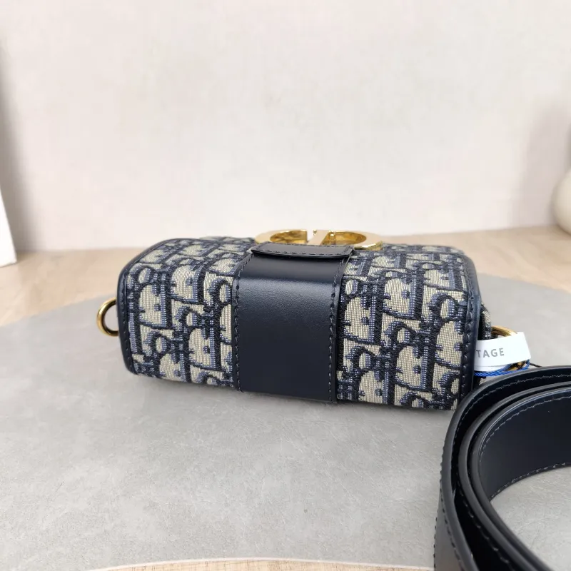 DIOR Crossbody Bag 30Montaigne 30 Box Box Blue Canvas Mini 17.5 × 5 × 11.5 cm — detail view 3 of 11