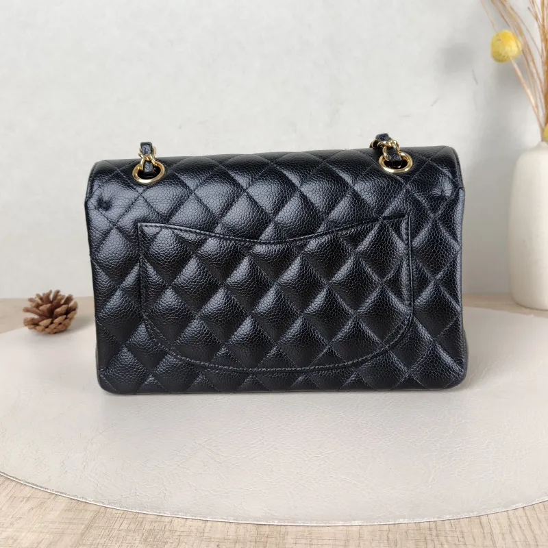 Chanel Crossbody Bag Classic Flap CF Black Grained Calfskin Small 23 × 6 × 14.5 cm — cover view 4 of 6