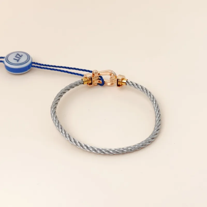 FRED Bracelet Force 10 Collection Bracelet Grey Diamond18KR ose Gold Medium 15cm — cover view 6 of 9