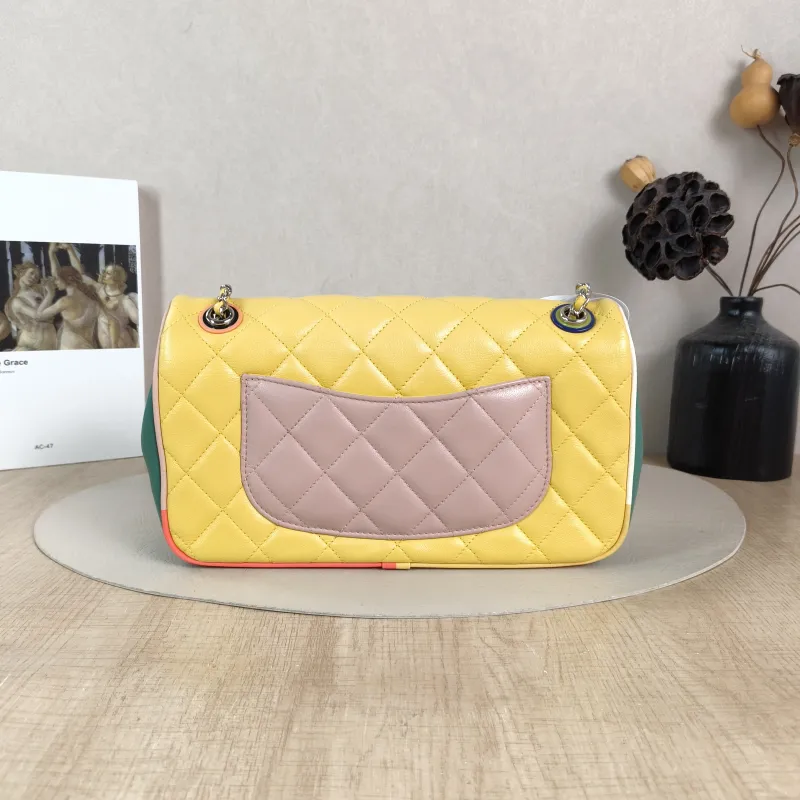 Chanel Crossbody Bag Classic Flap CF Yellow · Lambskin Medium 25.5 × 6.5 × 15.5 cm 23 — cover view 3 of 6