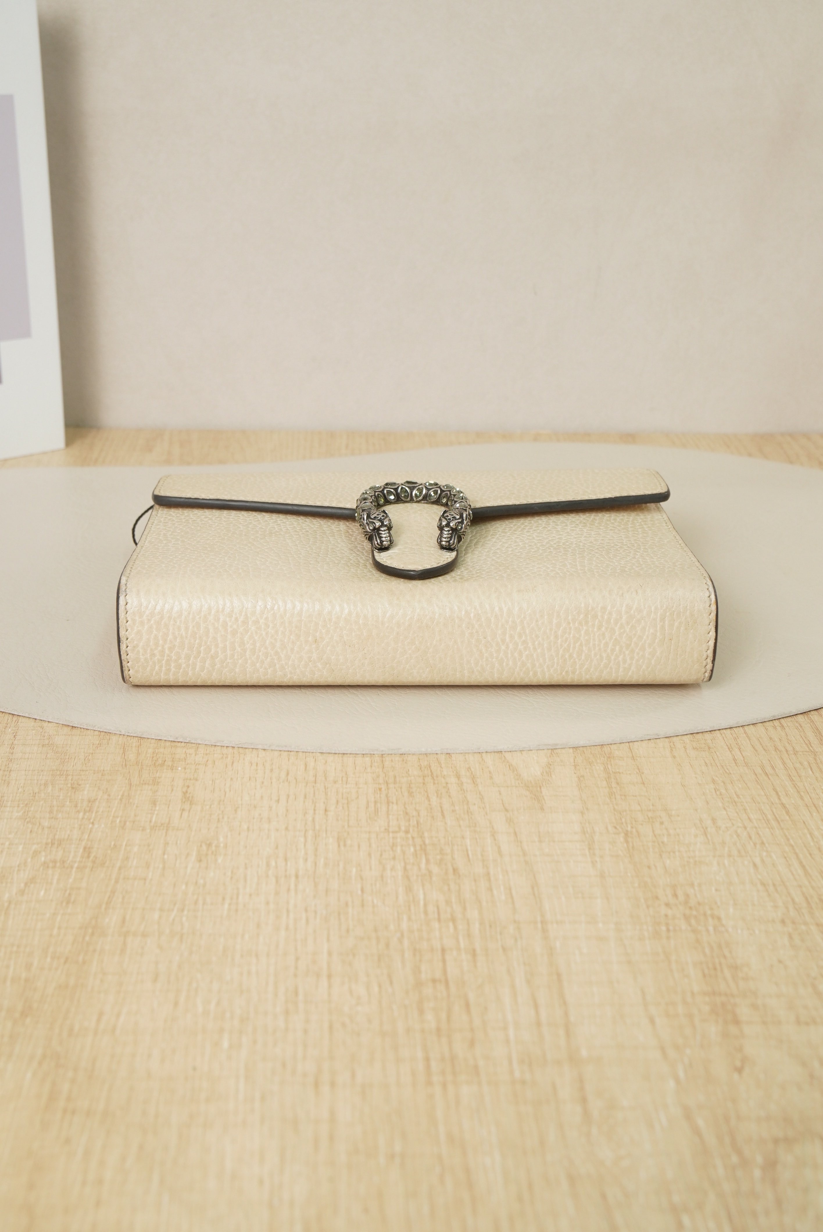 GUCCI Beige Calfskin One Size — cover view 3 of 6