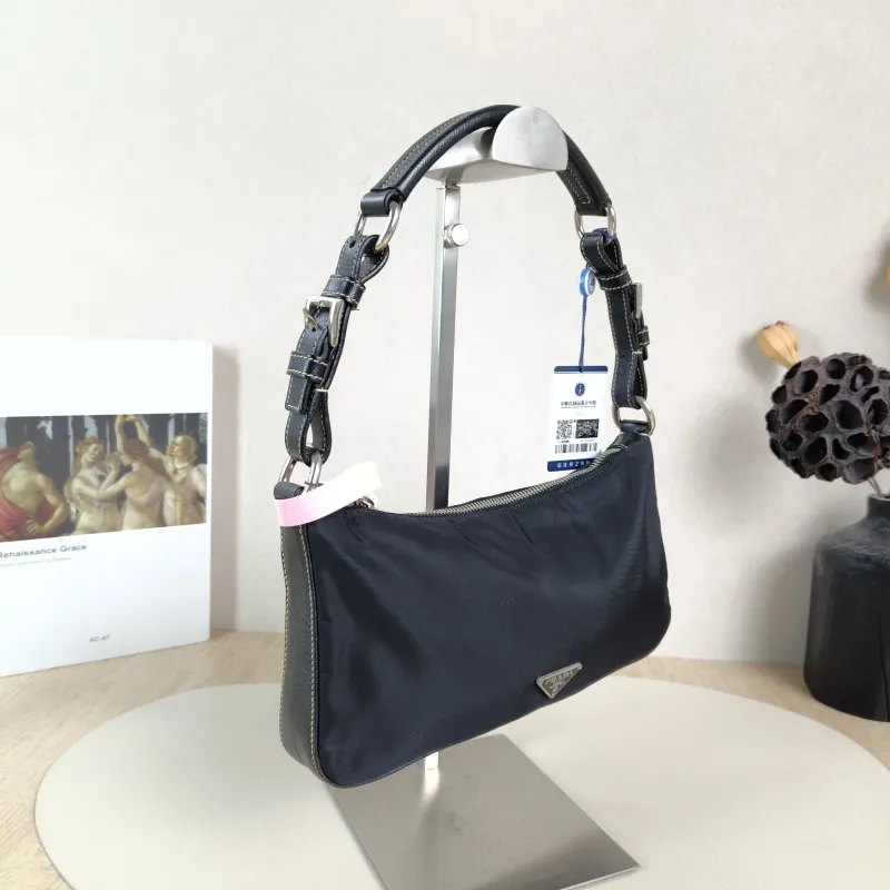 PRADA Shoulder Bag Black Nylon One Size 24 × 3.5 × 13 cm — cover view 4 of 5