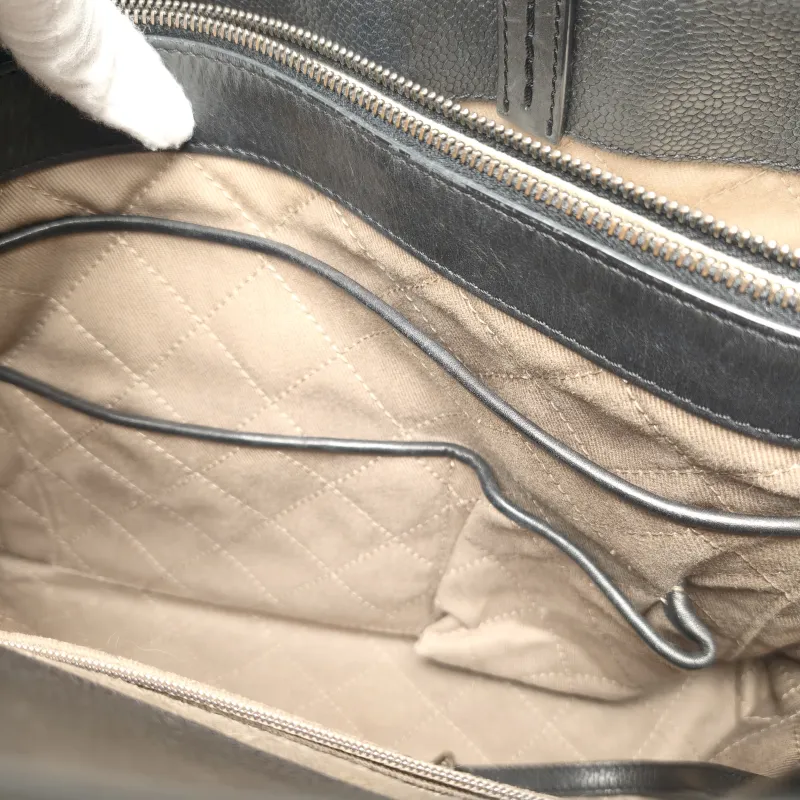 Chanel Shoulder Bag Tote Bag Black Grained Calfskin 33 × 14 × 26 cm — detail view 9 of 14