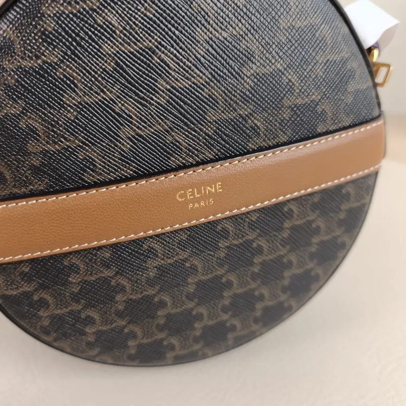 CELINE Crossbody Bag Triomphe Monogram PVC Mini 13.5 × 4 × 13.5 cm — detail view 9 of 10
