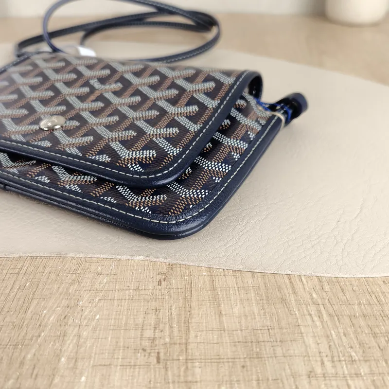 GOYARD Crossbody Bag PLUMET Blue PVC One Size 20.5 × 2.5 × 14 cm — detail view 5 of 9