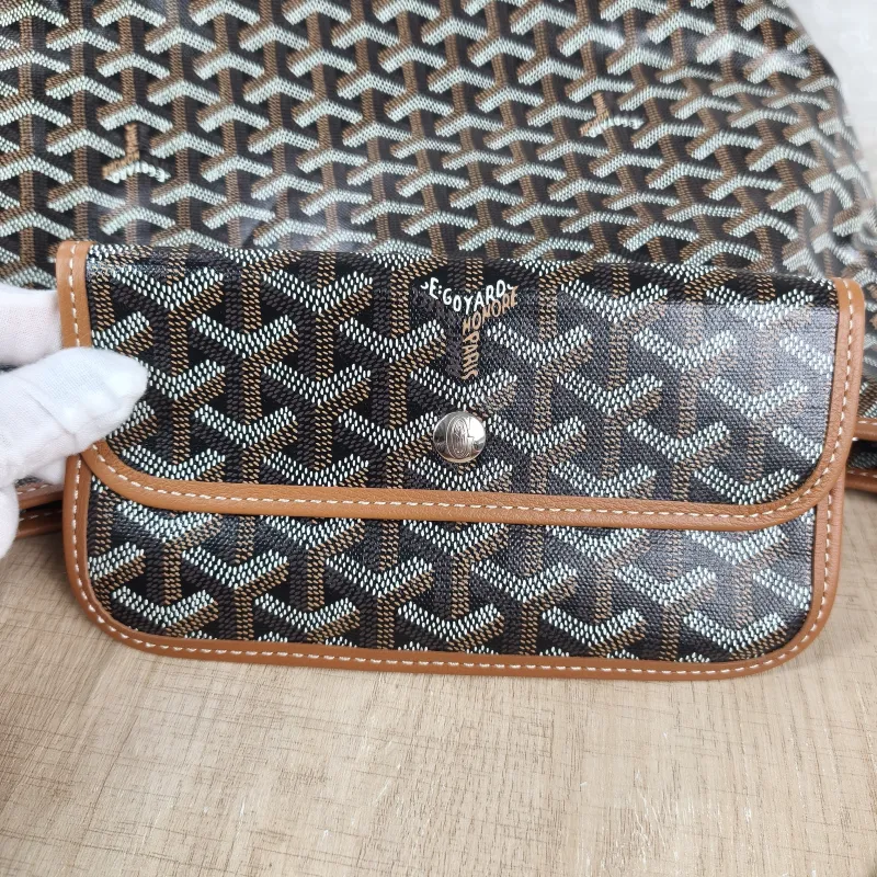 GOYARD Shoulder Bag Boheme Hobo​ Brown ine Canvas Small 43 × 14 × 27 cm — detail view 13 of 15
