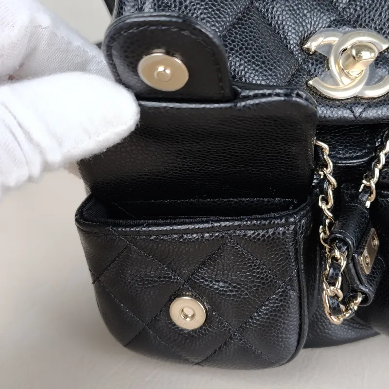 Chanel Backpack Duma Black Grained Calfskin Small18 × 9.5 × 19 cm — detail view 5 of 15