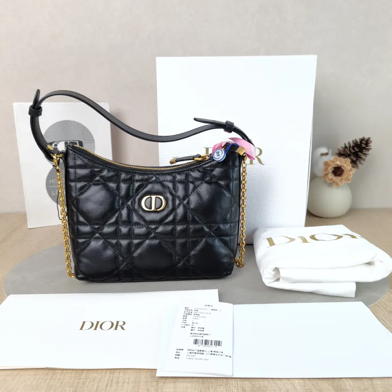 DIOR Shoulder Bag Miss Caro Chain Bag Black Lambskin Mini 19 × 7 × 14 cm — cover view 5 of 6