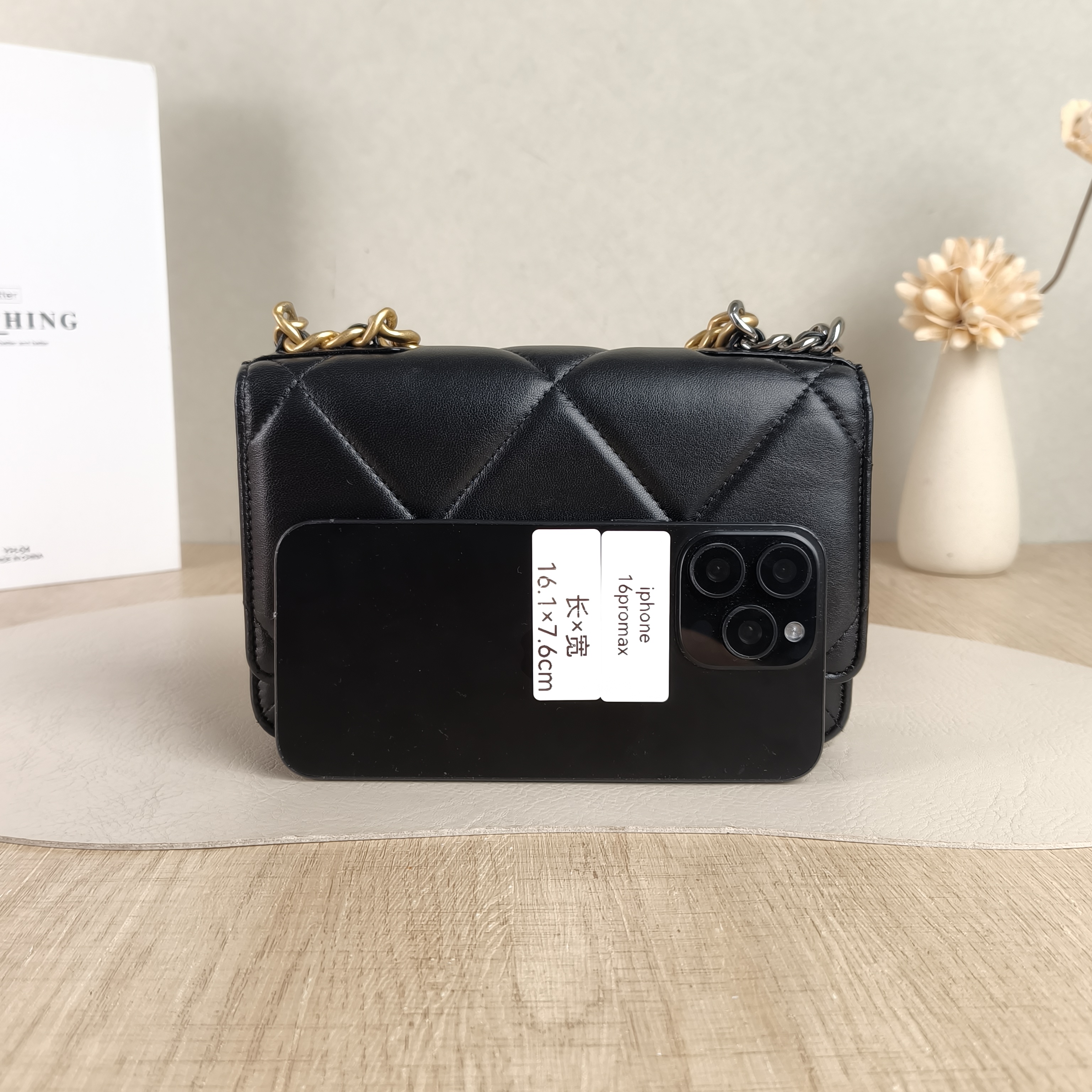 Chanel Crossbody Bag19Bag WOC Black SL ambskinmini19.2 × 3.5 × 12.3 cm — cover view 5 of 6
