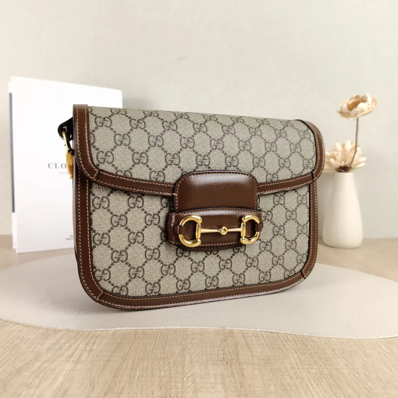 GUCCI Shoulder Bag Horsebit 1955 Horsebit Medium Monogram PVC Medium25 × 8 × 18 cm — cover view 2 of 5