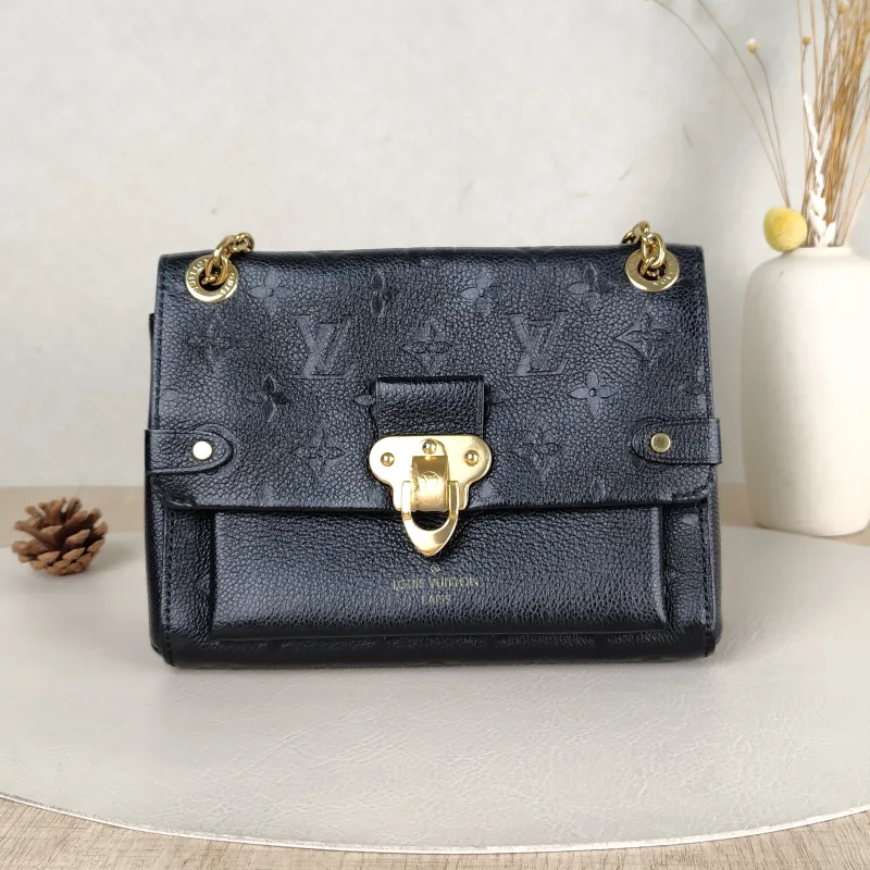 Louis Vuitton Shoulder Bag VAVIN Black Empreinte Embossed Calfskin Monogram BB20.5 × 8 × 15.5 cm