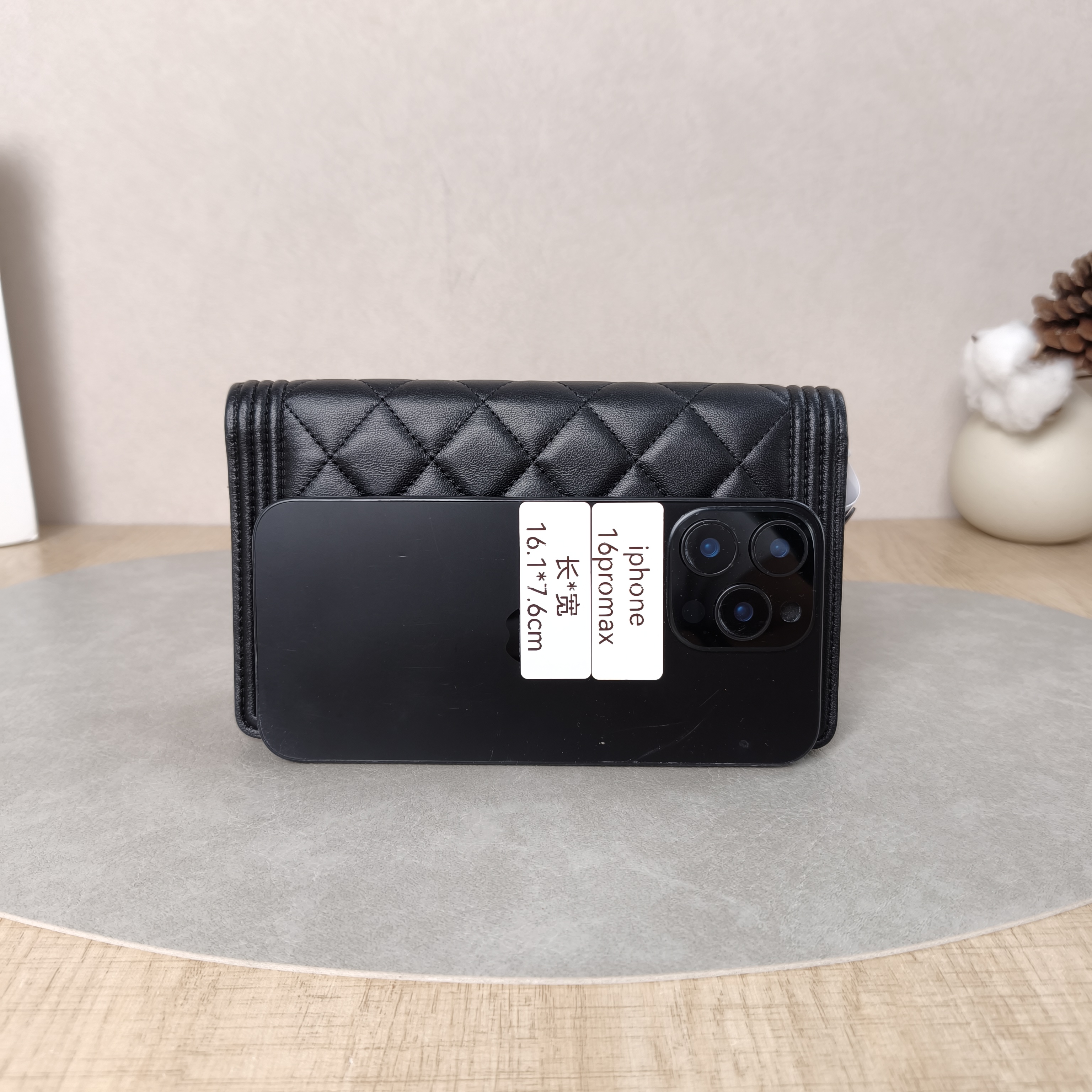 Chanel Walletle boy Wallet Black Lambskinmini18 × 2 × 10.5 cm — cover view 3 of 5