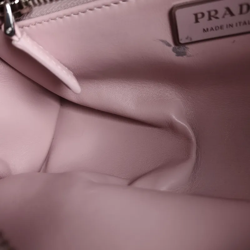 PRADA Crossbody Bag Camera Bag Pink Lambskin One Size 23 × 7 × 10 cm — detail view 12 of 13