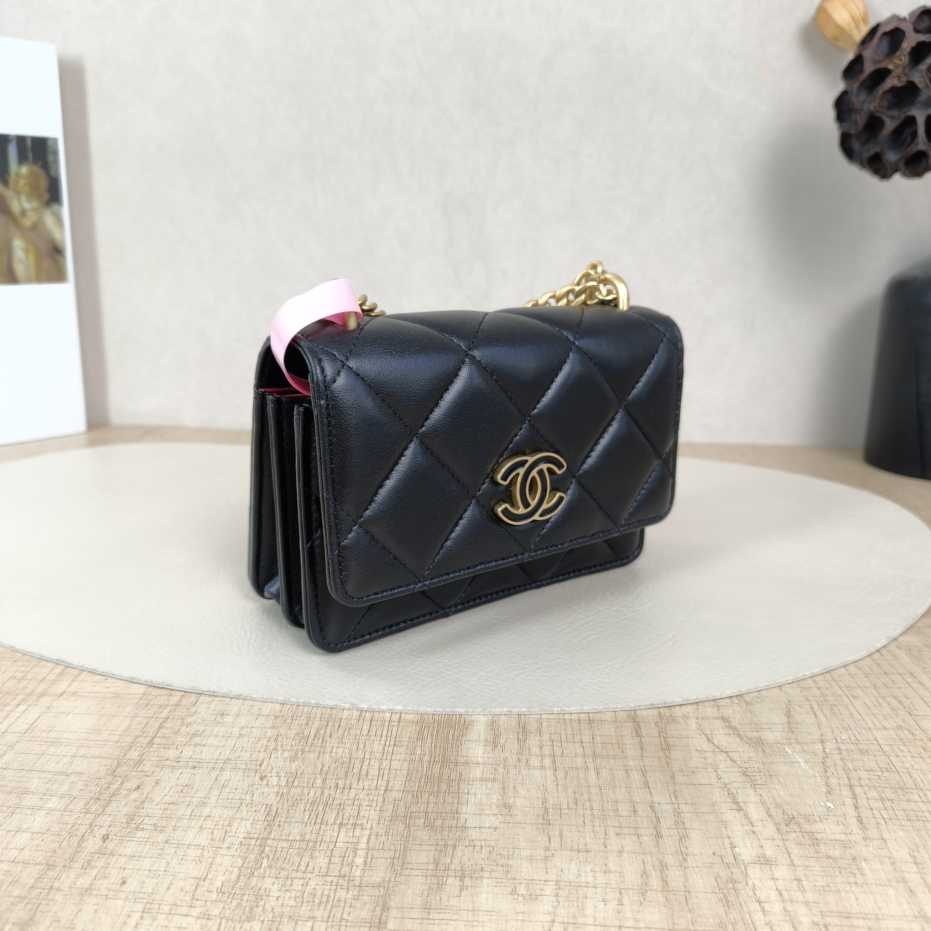 Chanel Crossbody Bagcf Collection CC rossbody Bag Black Lambskinmini15 × 5 × 10 cm — cover view 6 of 6