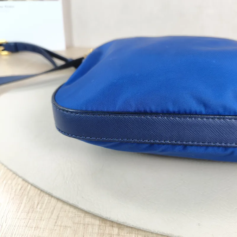 PRADA Crossbody Bag Messenger Bag Crossbody Bag Blue Nylon One Size 28 × 2 × 22 cm — detail view 8 of 10