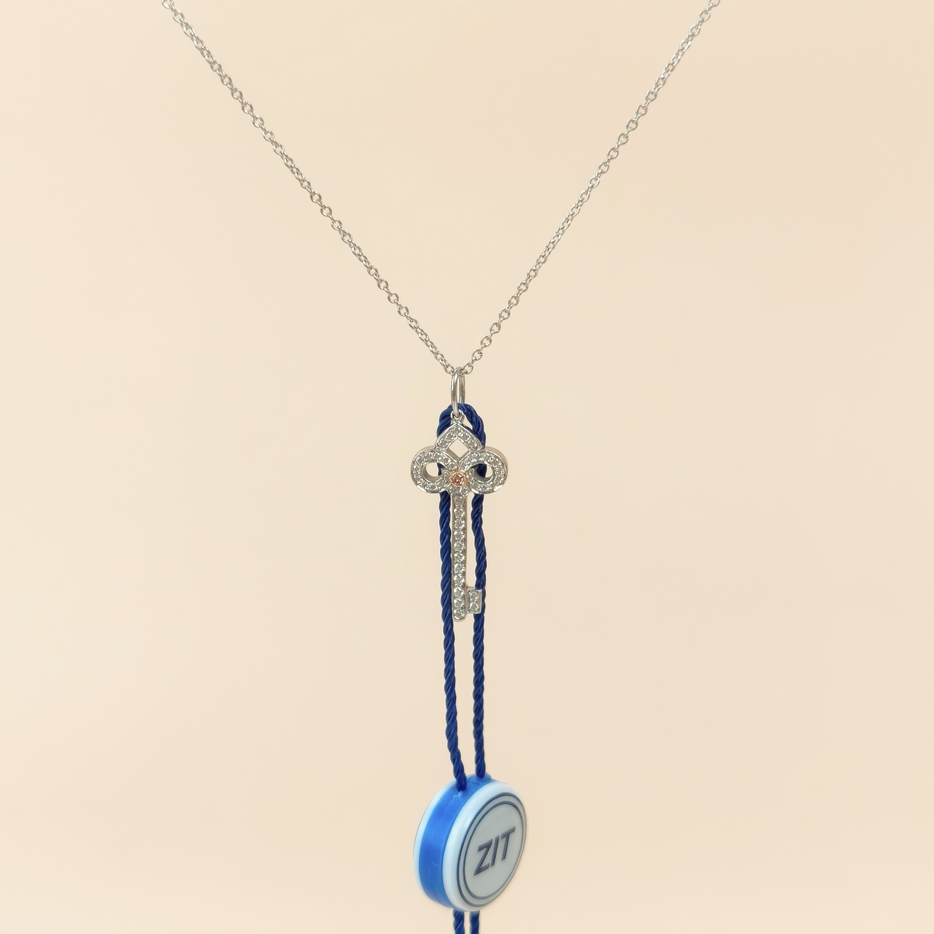 Tiffany&Co. Necklace Keys Collection Necklace Pendant White Gold PT950Diamond18KW hite Gold One Size41cm Pendant2.2cm