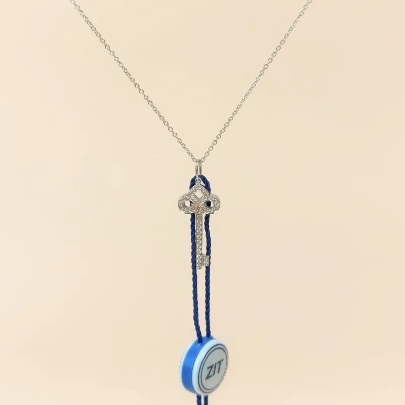 Tiffany&Co. Necklace Keys Collection Necklace Pendant White Gold PT950Diamond18KW hite Gold One Size41cm Pendant2.2cm