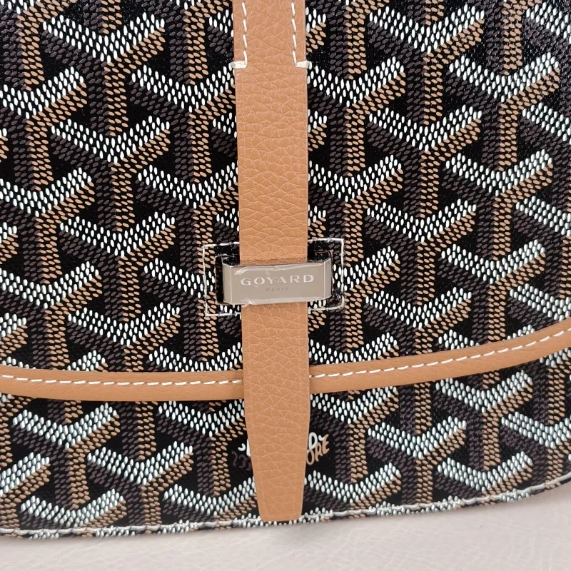 GOYARD Crossbody Bag BELVEDERE Messenger Bag Brown ine Canvas Small 22 × 7 × 16 cm — detail view 3 of 11