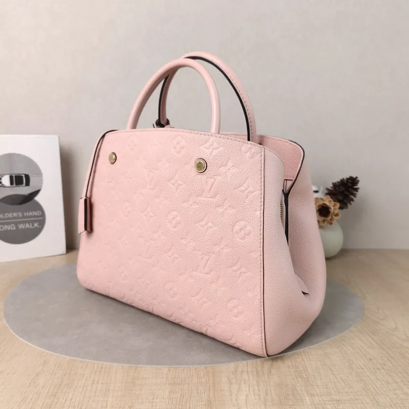 Louis Vuitton Top Handle Bag Montaigne Pink Calfskin BB29 × 13 × 20 cm — cover view 6 of 6