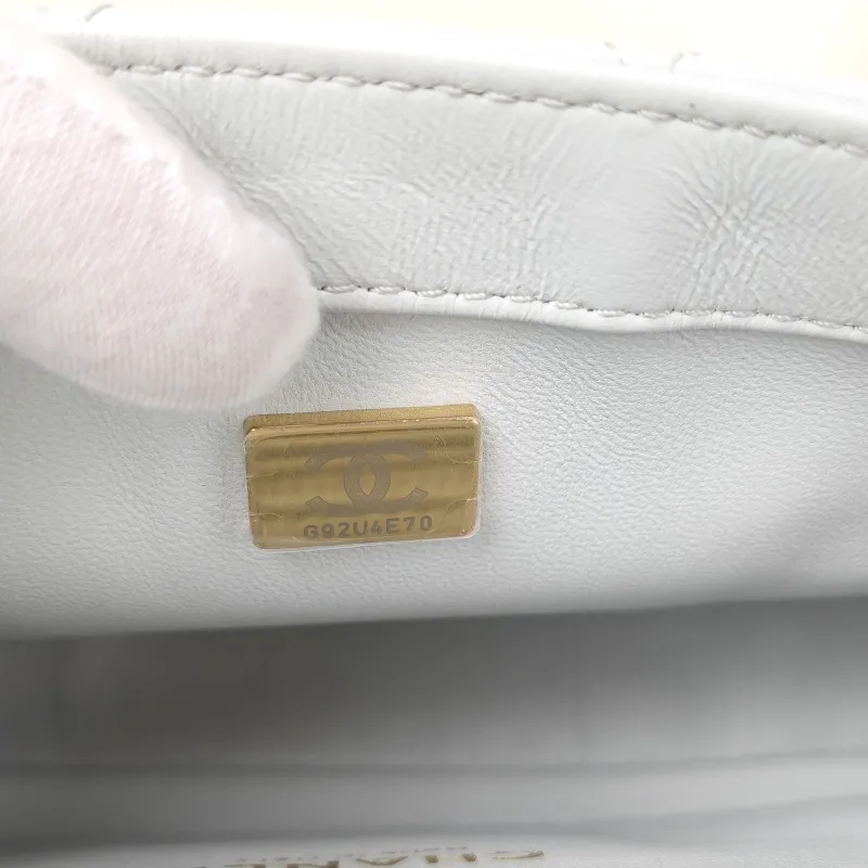 Chanel Crossbody Bag Woven Blue Lambskin One Size 20 × 5 × 13 cm — detail view 5 of 14
