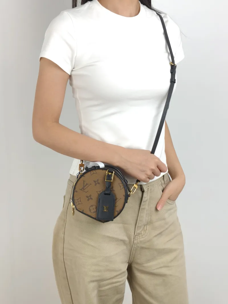 Louis Vuitton Crossbody Bag Mini BOITE CHAPEAU Monogram PVC Mini 13 × 6.5 × 12 cm — on-model view 3 of 3
