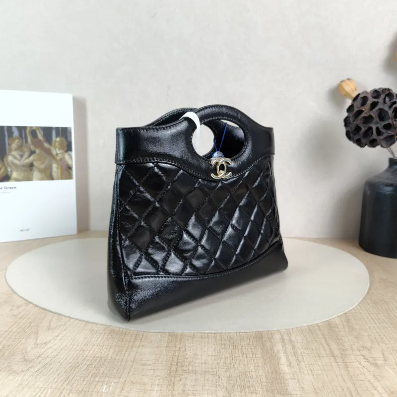 Chanel Crossbody Bag 31Bag Black Waxed Leather Mini 23 × 5.5 × 22 cm — cover view 6 of 6