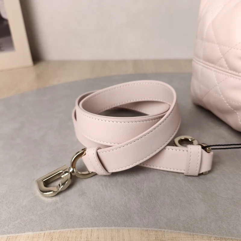 DIOR Top Handle Bag TOUJOURS Edition Pink Calfskin Mini 13 × 12 × 15 cm — detail view 10 of 13