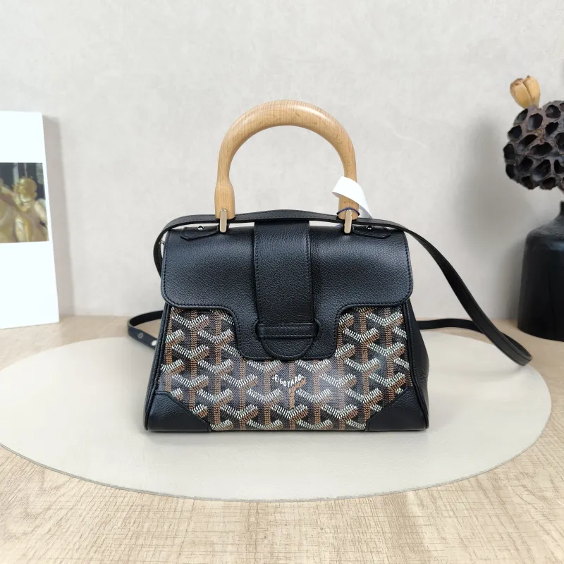 GOYARD Crossbody Bag Saïgon Black Canvas inemini20 × 7.5 × 15 cm — cover view 1 of 6