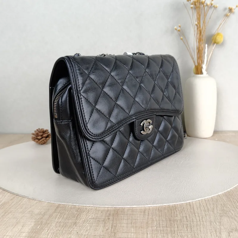 Chanel Crossbody Bag cf Collection Crossbody Bag Black Calfskin 25 × 10 × 18 cm 18 — cover view 5 of 5