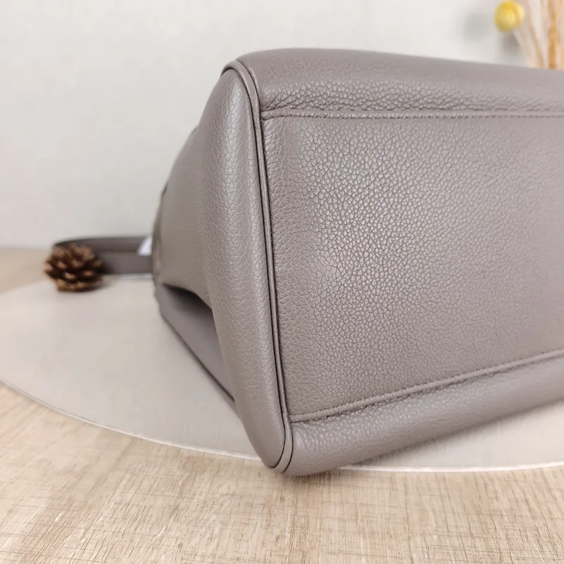CELINE Shoulder Bag Soft 16Shoulder Bag Grey Calfskin Medium 32 × 15 × 24 cm — detail view 5 of 10