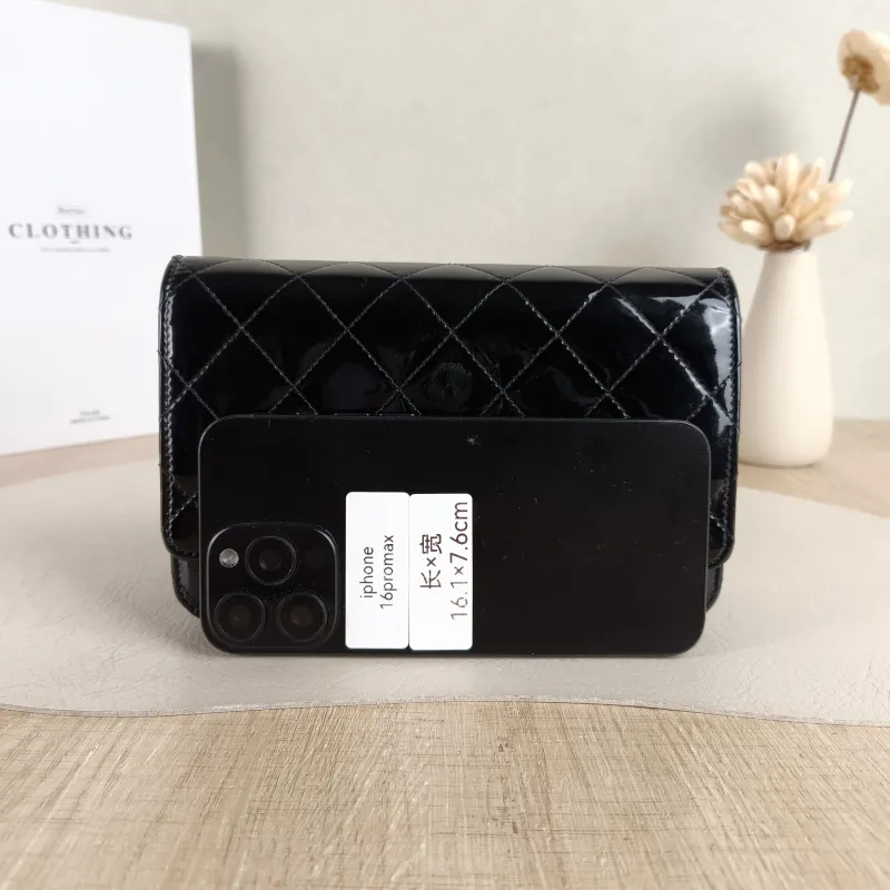 Chanel Crossbody Bag Classic Flap WOC CF WOCWOC Bag Black Patent Leather One Size 19.2 × 3.5 × 12.3 cm 19 — cover view 4 of 5