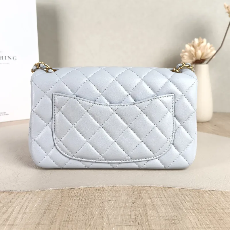 Chanel Crossbody Bag cf Blue Lambskin 20 × 6.5 × 12 cm Microchip Edition — cover view 2 of 5