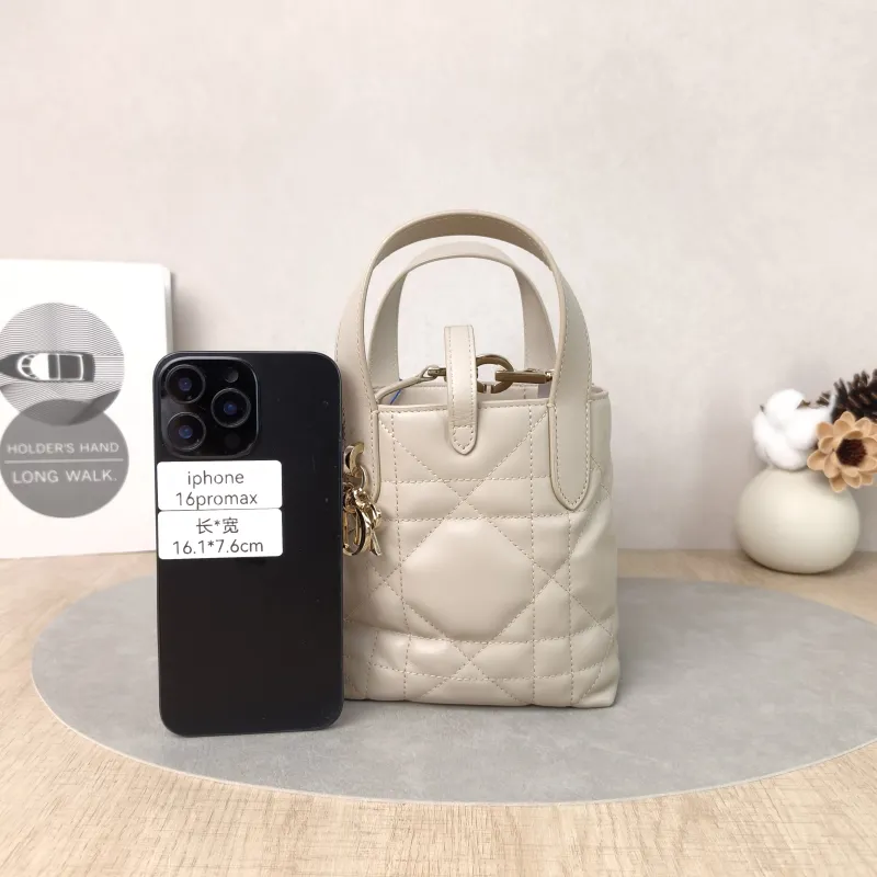 DIOR Top Handle Bag TOUJOURS Edition Beige Calfskinmini13 × 12 × 15 cm — cover view 3 of 6