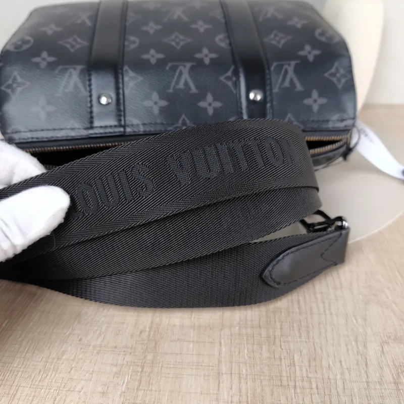 Louis Vuitton Crossbody Bag City Keepall Black PVC Medium 27 × 13 × 17 cm — detail view 5 of 12