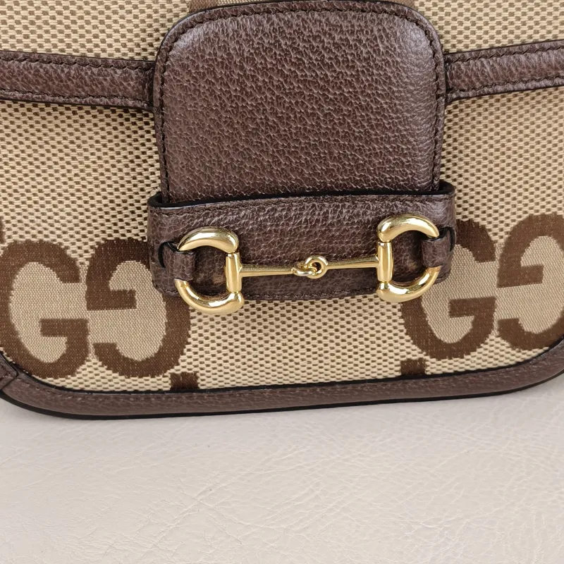 GUCCI Crossbody Bag Horsebit 1955 Horsebit Small Canvas 20.5 × 5 × 14.5 cm — detail view 9 of 12