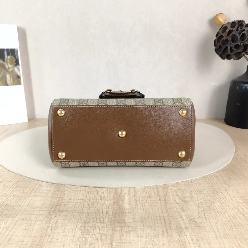 GUCCI Top Handle Bag Horsebit 1955Collection Top Handle Bag Monogram PVC Small 22 × 10.5 × 16 cm — cover view 5 of 5