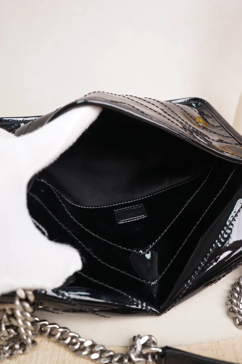 SAINT LAURENT Niki D Medium Black Patent Leather · Dust Bag · 28 × 8.5 × 20 cm — detail view 20 of 23