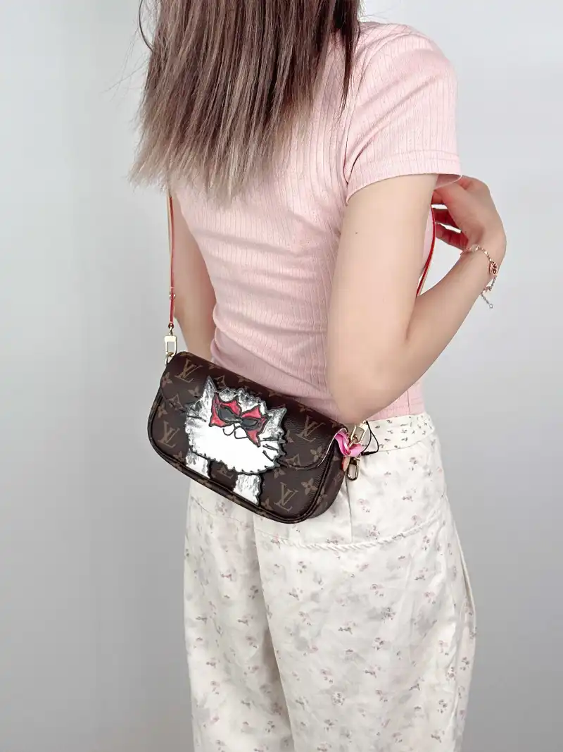 Louis Vuitton Crossbody Bag IVY Monogram PVC Small 23.5 × 4.3 × 12 cm — on-model view 3 of 3