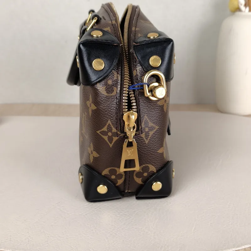 Louis Vuitton Crossbody Bag Petite Malle Souple Box Black PVC One Size20 × 7.5 × 14 cm — detail view 9 of 13