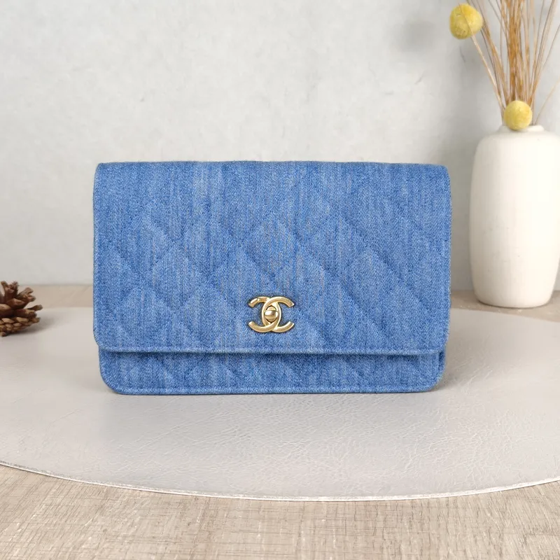 Chanel Crossbody Bag CF WOCWOC Bag Blue Mini 19.2 × 3.5 × 12.3 cm
