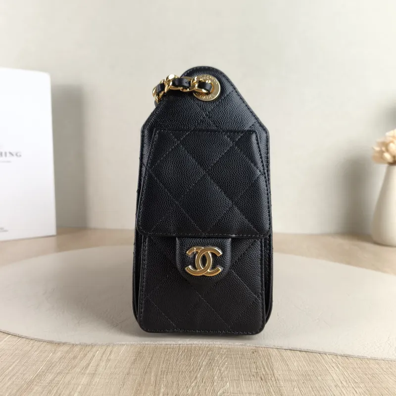 Chanel Shoulder Bag 25Bag Black Grained Calfskin Mini 20 × 12.5 × 22 cm — detail view 10 of 12
