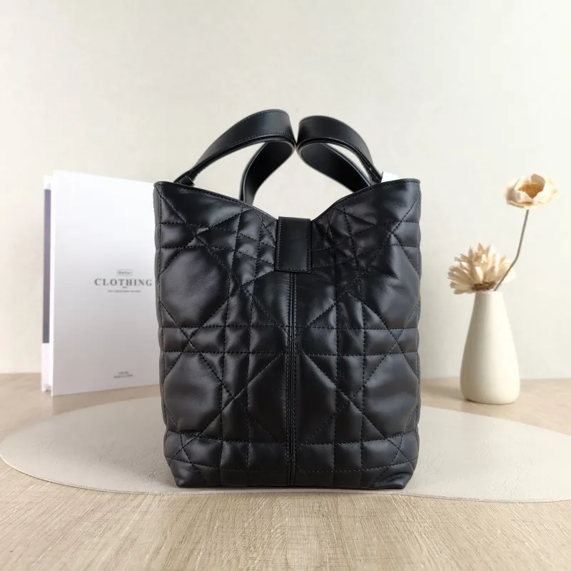 DIOR Top Handle Bag TOUJOURS Black Calfskin Medium 28.5 × 17 × 21.5 cm — detail view 1 of 10