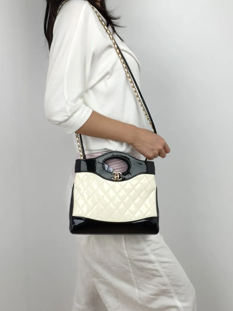 Chanel Crossbody Bag 31Bag Patent Leather Mini 23 × 5.5 × 22 cm — on-model view 3 of 3