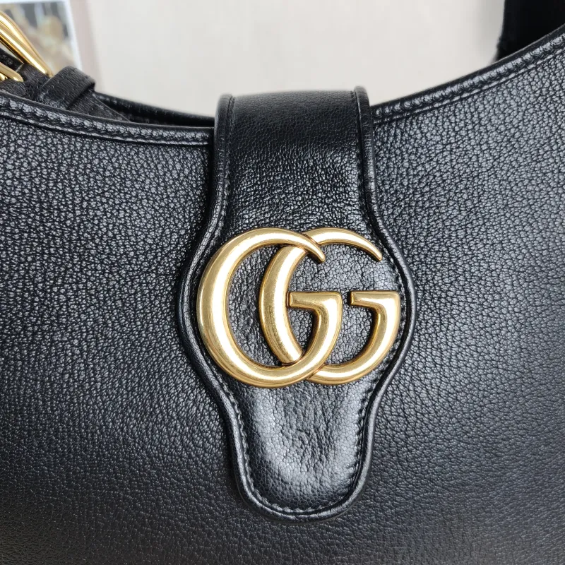 GUCCI Shoulder Bag Aphrodite Hobo Black Calfskin Medium 39 × 2 × 38 cm — detail view 12 of 12