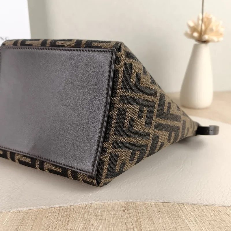 FENDI Top Handle Bag origami Shoulder Bag Monogram Canvas Mini 15 × 15 × 18.5 cm — detail view 10 of 10