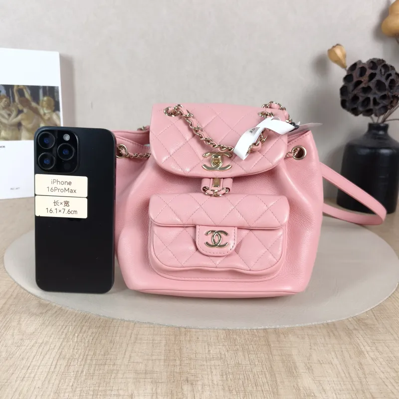 Chanel Backpack Duma Pink Calfskin Small18 × 12 × 18.5 cm — cover view 5 of 6