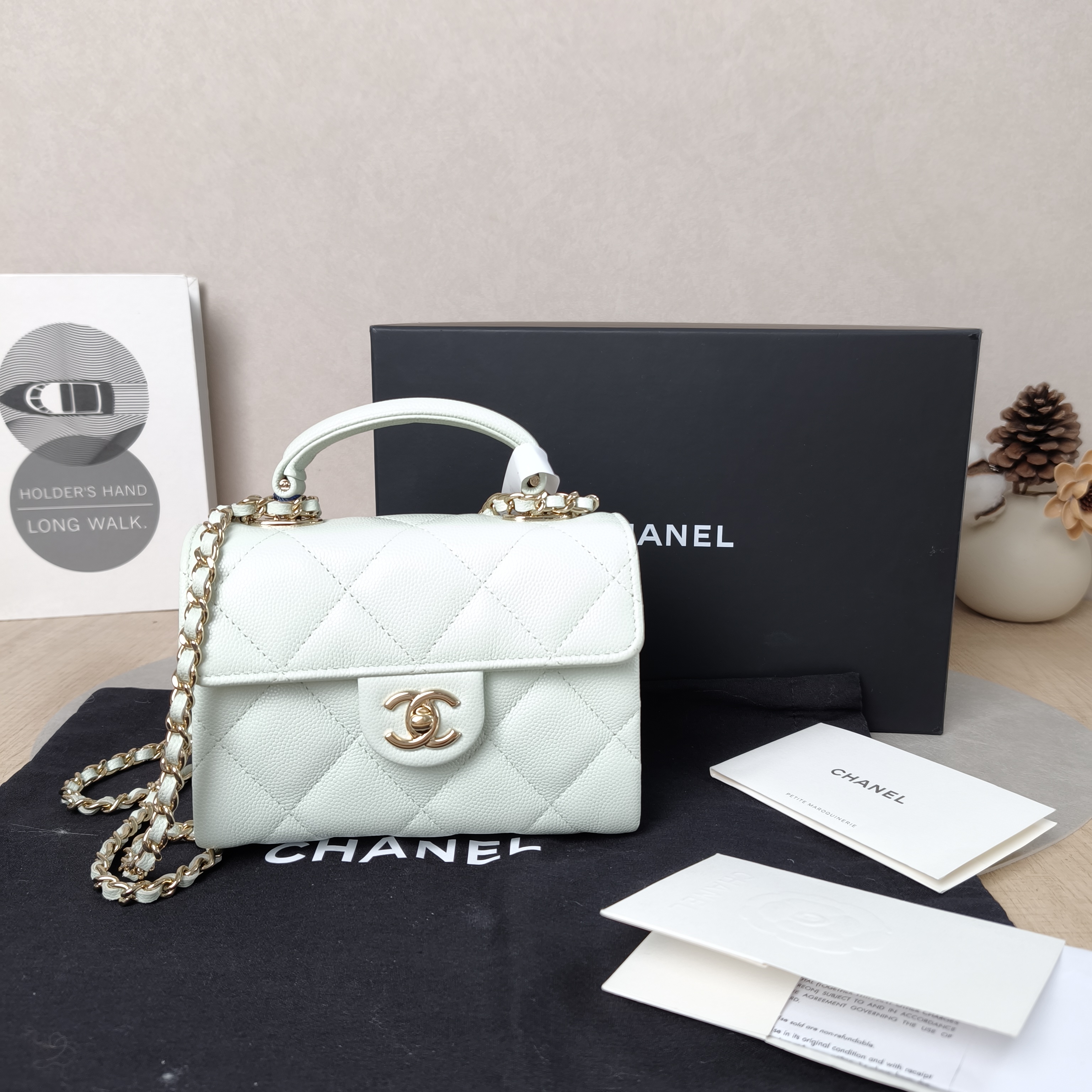 Chanel Crossbody Bag25s Top Handle Crossbody Bag Green Calfskin One Size15 × 7 × 11 cm — cover view 2 of 6