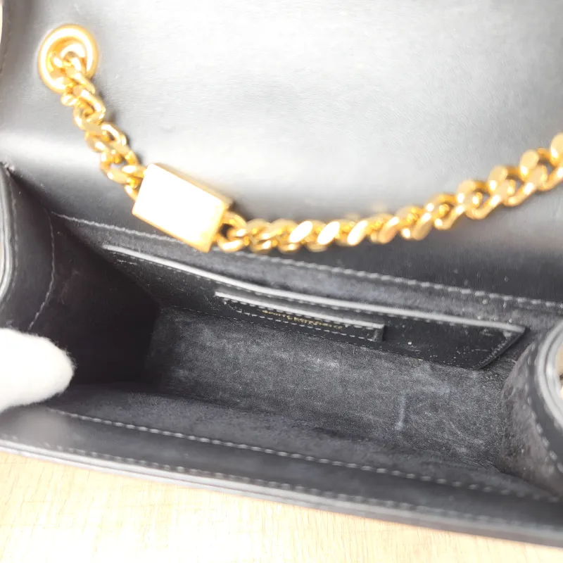 SAINT LAURENT Crossbody Bag KATE Black Calfskin Mini 17 × 5 × 11.5 cm — detail view 3 of 11